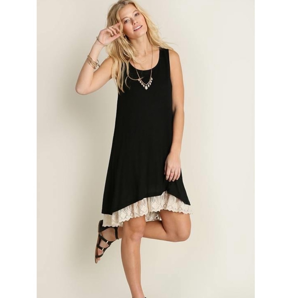 🆕 SWING DRESS WITH LACE HEM